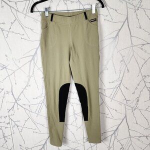 Kerrits Equestrian Beige Microcord Knee Patch Riding Tight Breeches